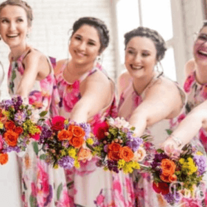 Mixed Floral Wedding Bridesmaids Bouquets