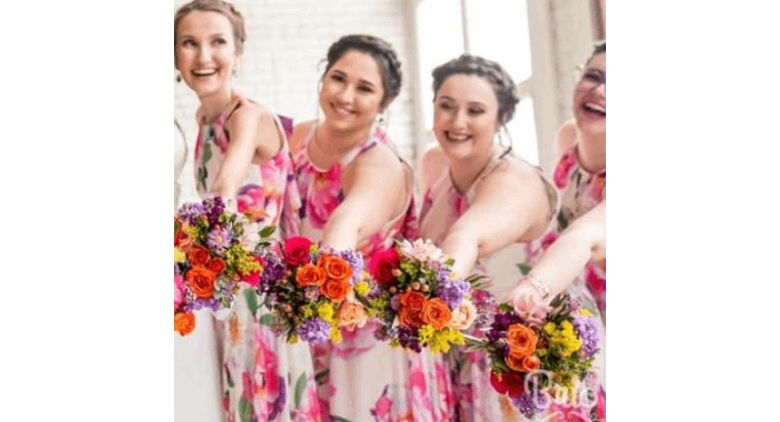 Mixed Floral Wedding Bridesmaids Bouquets