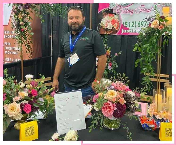 Justin Wedding Floral Booth